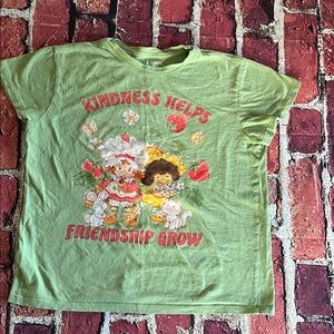 Women's Green Graphic Tee - Kindness Helps Design